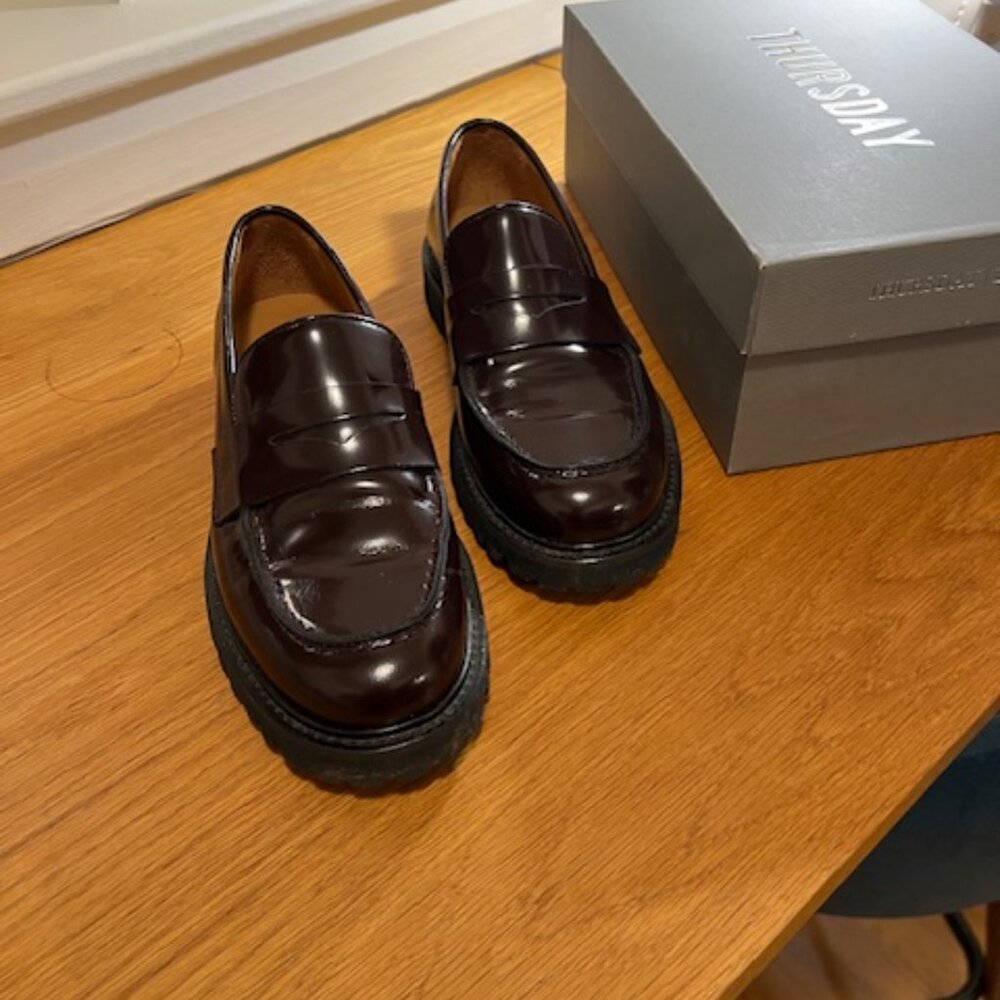 Thursday Burgundy Penny Loafers